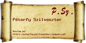 Péterfy Szilveszter névjegykártya