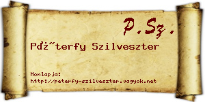 Péterfy Szilveszter névjegykártya